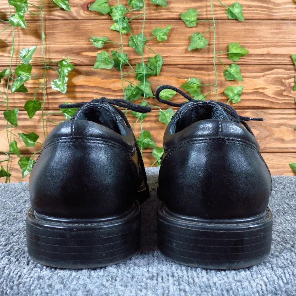 Hunter's Bay Leather Collection Mens Cap Toe Oxford Size 9.5 Dress Work Black
